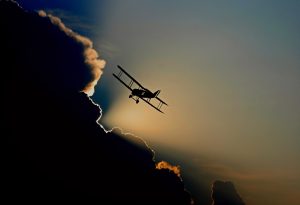 aircraft instrumental visual flying plane clouds biplane