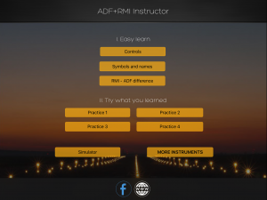adf rmi free instructor app pilots main menu learn controls symbols practice simulator